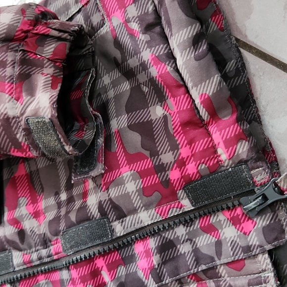 Kids Coat Hot Paws Size 4 Plaid Camo Pink Grey - Picture 8 of 16